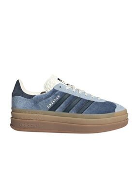 ADIDAS Gazelle Bold Lace Up Sneakers Women's Navy and White Sneakers Size 8